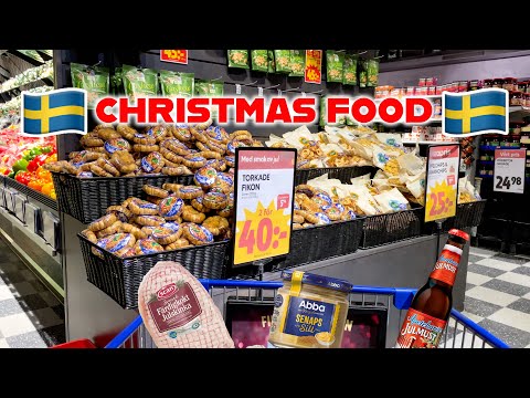 Traditional Swedish Christmas Food - Grocery Shopping Walk (CC commentary & price comparison)