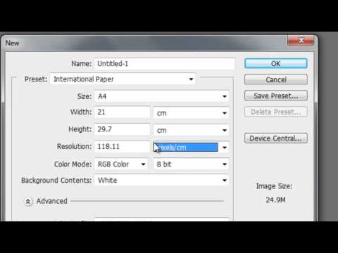 Fallibroome Photoshop: Creating A4 Landscape Page