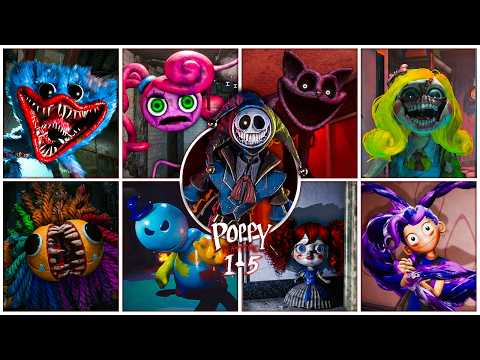 Poppy Playtime: Chapter 1, 2, 3, 4 & 5 - ALL Boss Fights & Death Endings |   (Comparison)