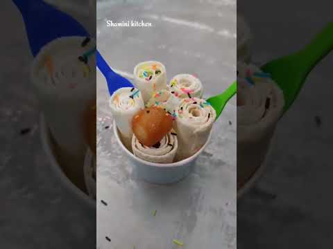 Ice Cream Rolls Making #ice #icecream #gulabjamun #youtubeshorts #shorts #icecreamrolls