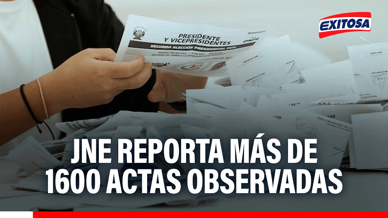 🔴🔵 JNE reporta más de 1600 actas observadas: "La mayoría son por errores aritméticos"