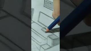 Draw with me || customer order... perspective 2 vanishing points again #shorts #artist #art #draw