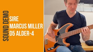 Video thumbnail for Sire Marcus Miller D5 Alder-4 BB - Sound Demo (no talking) by Bass Bonedo