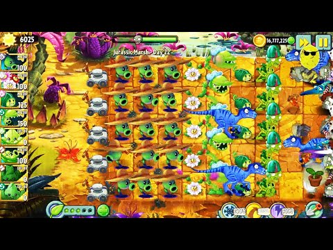 Shadow Peashooter Army & Zoybean Pod & Sling Pea vs Dinosaur Zombies - PvZ 2 Epic Battle
