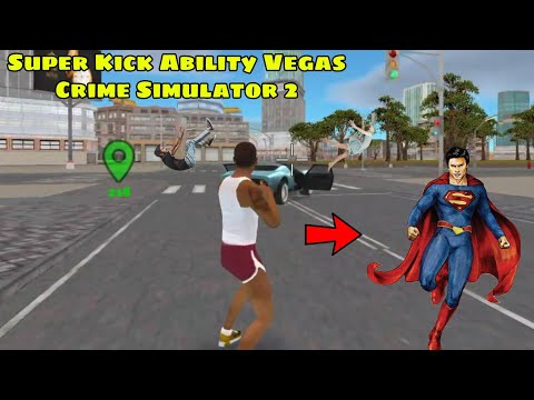 Super Kick Ability Use In Vegas Crime Simulator 2 | Vegas Crime Simulator 2 Be Superman