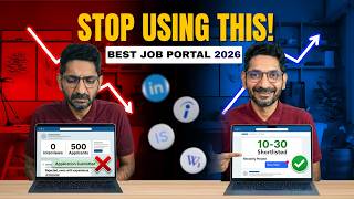 BEST JOB PORTALS 2026 (Stop Applying Blindly) | Naukri, LinkedIn, CutShort Strat