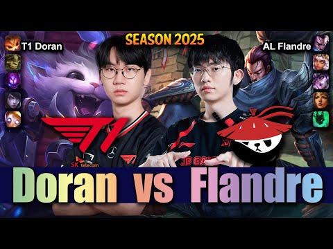 T1 Doran vs AL Flandre - Doran GNAR vs Flandre YASUO Top - Patch 25.19 KR Ranked | lolrec