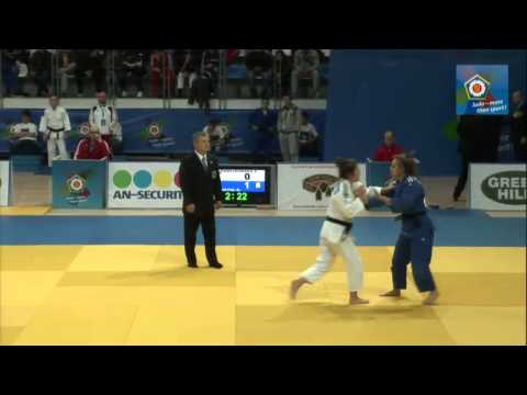 European Judo Championships U23 Bulgaria 2013: PAWLIKOWSKA (POL) -  AKYOL (TUR) Round-one [-52kg]
