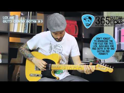 Lick 298/365 - Gritty Country Rhythm in D | 365 Guitar Licks Project