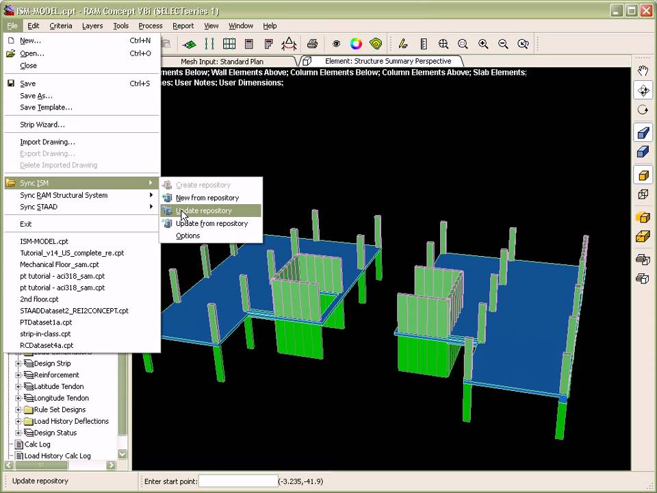 Bentley ISM Synchronizer V8i - RAM Elements and RAM Concept