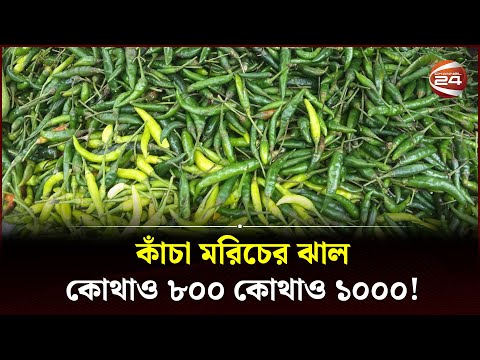 কাঁচা মরিচের ঝাল; কোথাও ৮০০ কোথাও ১০০০! | Green Chili Price in BD | Channel 24