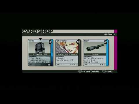 Metal Gear AC!D CARD SHOP Manipulation on PSP