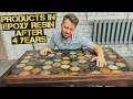 What happens to products in epoxy resin over 4 years?