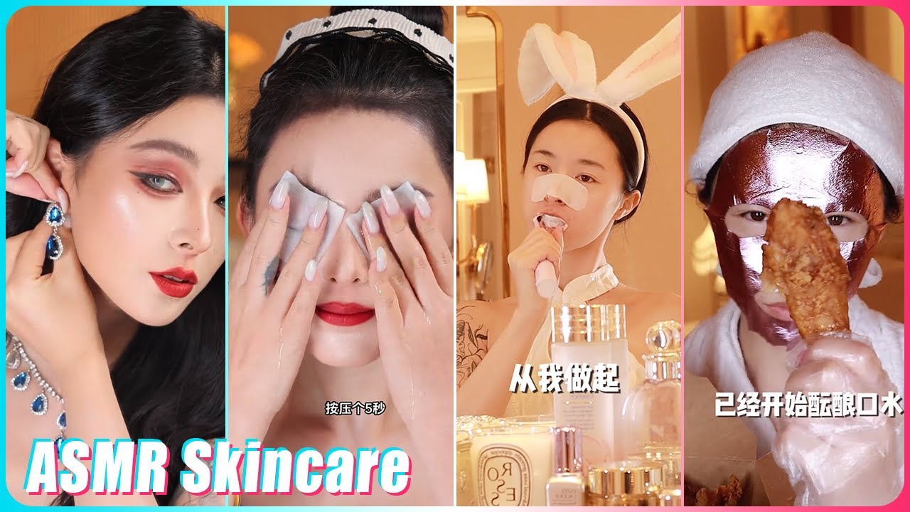 Mitsuisen☘️Aesthetic ASMR Skincare Routines✨Satisfying skincare asmr🍃Beauty Secrets🌿473