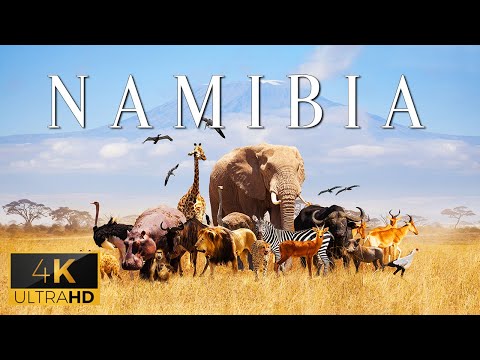 FLYING OVER NAMIBIA (4K UHD) - Calming Music With Stunning Beautiful Natural Film For Luxury Lobbies