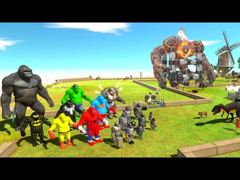 MUTANT PRIMATES SAVE INFERNALS vs DINOSAURS PARKOUR - ARBS