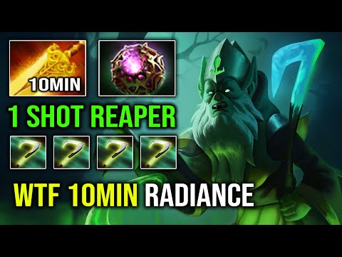 WTF 10Min Radiance Necrophos Global TP 1 Shot Reaper Unlimited Heal Spam Dota 2
