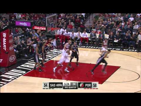 LaMarcus Aldridge Highlights Spurs vs. Blazers 12.15.2014 - 23 Points, 14 Rebounds