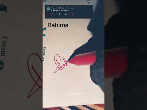 Rahima name art signature style. R name signature style. #signature #ytshorts #sign