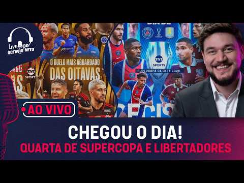 AO VIVO: PSG X ASTON VILLA NA SUPERCOPA; TUDO DE CRUZEIRO E FLAMENGO; MEMPHIS NÃO RENOVA;FLU TROPEÇA