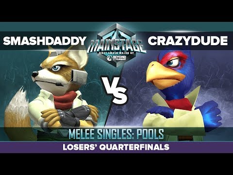 Smashdaddy vs CrazyDude - Losers' Quarterfinals: Melee Singles Pools - Mainstage | Fox vs Falco