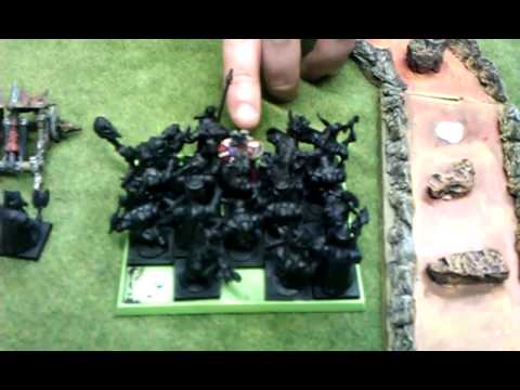 warhammer fantasy battle report chaos dwarfs vs orcs and goblins part 1