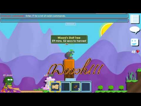 Growtopia: Planting Wizard staff tree + Doing Epic quest
