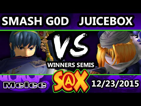 S@X 129 - HE | SmashG0D (Marth) Vs. Juicebox (Sheik) SSBM Winners Semis - Smash Melee