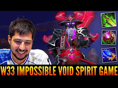 👉 W33 Trying So Hard To Win The Game Alone With Void Spirit - Dota 2 Highlights