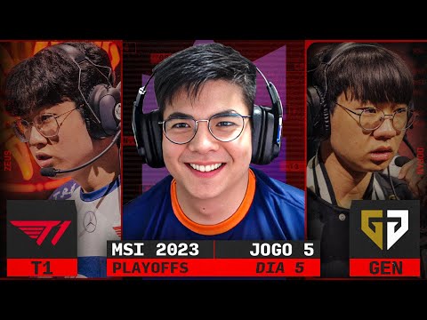 T1 x GEN.G | Jogo 5 - MSI 2023: Playoffs DIA 5 | Ilha das Lendas