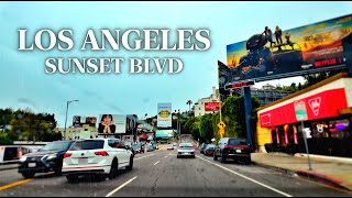 Rainy Day Los Angeles, 4K Epic Driving Video, DTLA Thur Beverly Hills via Sunset Blvd