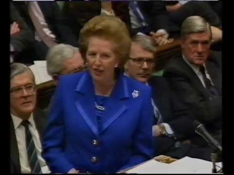 Margaret Thatcher announced intention to resign including full resignation speech 22nd November 1990