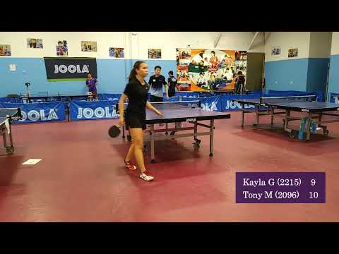 Kayla Goodwin (2215) vs Tony Ma (2096) at ICC TT League on 4-9-2022