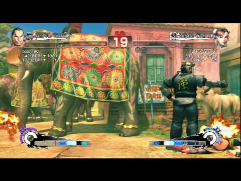 Ixion_90 (Dan) Vs BlackSwan87 (Chun Li) SSF4 AE Ranked Matches - PSN