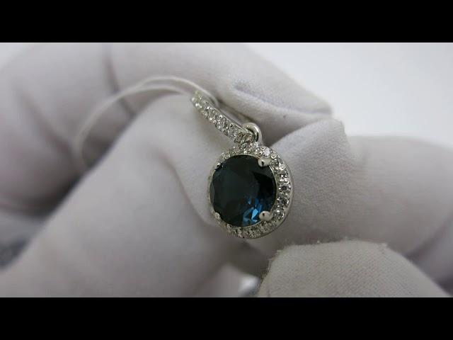 Срібний кулон з Лондон топазом 3180069 Відео огляд