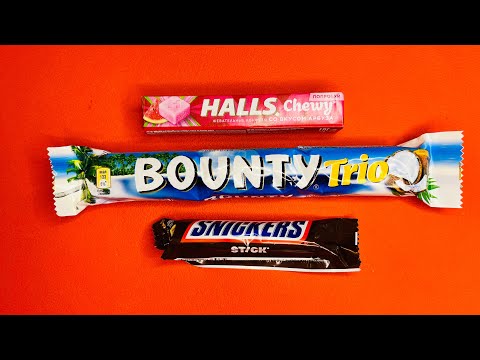 Some Lot's of Candies ASMR | Snickers STICK, Bounty TRIO, HALLS