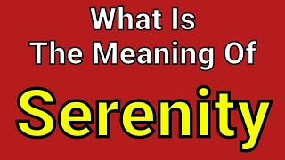 Meaning Of Serenity | Serenity | English Vocabulary | Most Common Words in English