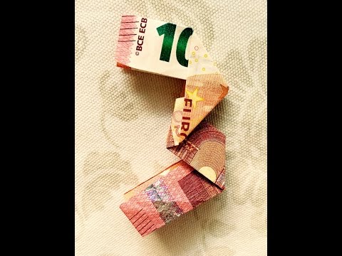 Drei falten - 3 aus Geldscheinen falten - Origami Geschenke