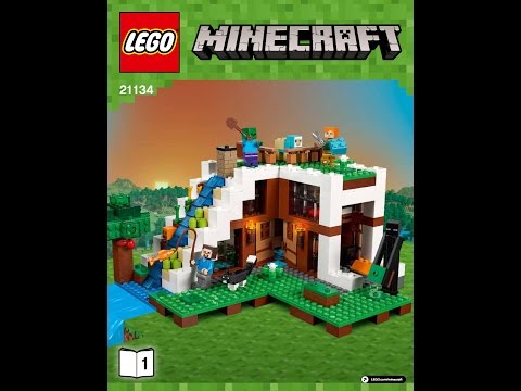 LEGO Minecraft The Waterfall Base 21134 Instructions DIY Book 1