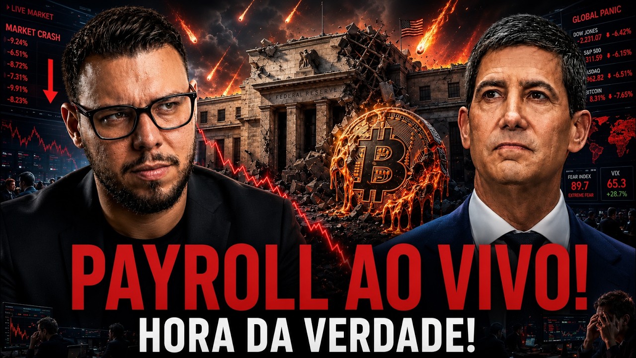 URGENTE: PAYROLL AO VIVO! BITCOIN E MERCADOS EM MOMENTO DECISIVO!