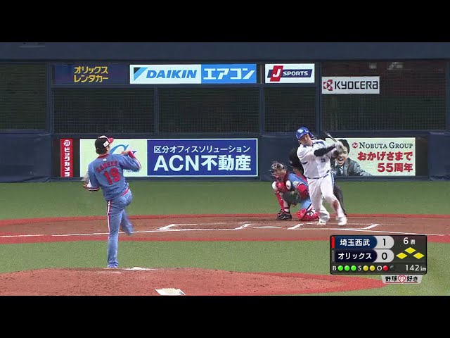 【6回表】27試合で37打点目のハイペース!! ライオンズ・山川の2点タイムリー!! 2018/5/3 Bs-L