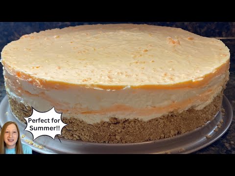 No-Bake Orange Creamsicle Cheesecake | Summer Dessert | Easy and Simple No-Bake Summer Dessert