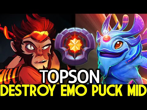 TOPSON [Monkey King] Pick His Master Tier Hero Destroy EMO Mid Lane Dota 2