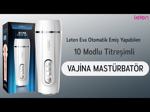Leten Eva Otomatik Emiş Yapabilen,10 Modlu Titreşimli 8 Farklı İnleme Moduna Sahip Vajina Mastürbatör