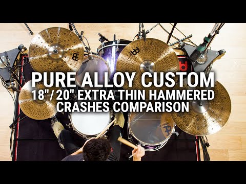 Meinl Cymbals - Pure Alloy Custom 18/20" Extra Thin Hammered Crashes Comparison w/ Richie Martinez
