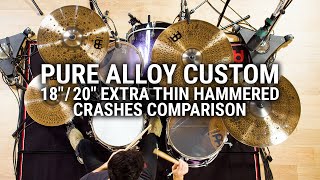 Video thumbnail for Meinl Cymbals - Pure Alloy Custom 18/20" Extra Thin Hammered Crashes Comparison w/ Richie Martinez by MEINL Cymbals