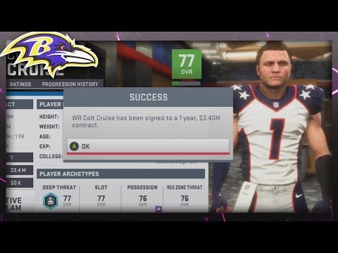 BALTIMORE RAVENS SIGN COLT CRUISE! Madden 19 Franchise ep. 11