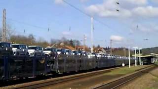 preview picture of video '185 317 mit Autozug in Dudweiler'