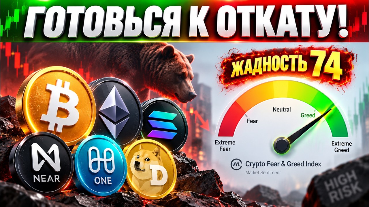 КРИПТОРЫНОК НА ГРАНИ ОТКАТА 🟡 ПРОГНОЗ ПО БИТКОИНУ И ТОП-АЛЬТКОИНАМ