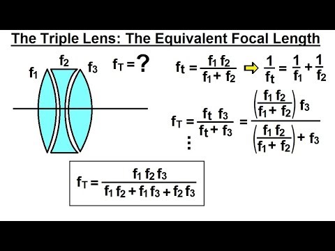 Physics 55 4 Optics Multiple Lenses 1 of 12 The Double Lens Example